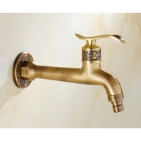 Decorative Brass Outdoor Faucet Garden Bibcock Tap Antique Retro Bathroom Washing Machine Faucet Bal Decorative Brass Outdoor Faucet Garden Bibcock Tap Antique Retro Bathroom Washing Machine Faucet Bal