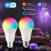 Tuya Smart Led Light Bulbs E27 B22 Wifi Bluetooth Smart Life Alexa Google Smartthings 15W RGB Lamp S