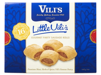 Vili's Gourmet Party Sausage Rolls - 16Pcs/Box