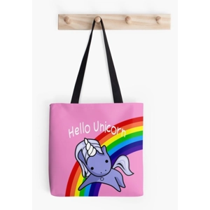 Hello Unicorn pink tote bag - Altered Carbon Unusual kawai..