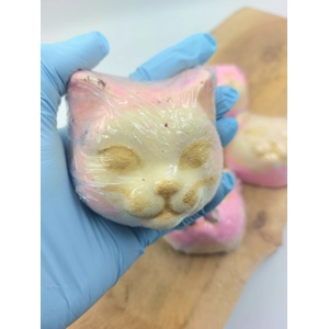 Rosa Cat Shaped Bath Bomb - Rose Petals & Parfum Infused