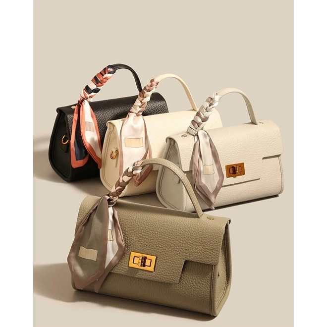 Additional Image for Genuine Leather Handbag Office Lady Hand-held Bag, Single Shoulder Bag, Women Crossbody Bag for Gift