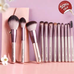 12 Pieces Makeup Brush Set, Super Soft Bristles, Eyeshadow, Loose Powder, Cont..