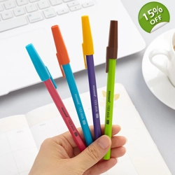 Monami Ballpoint Pen, 4 Atomic Oil Pen, Cap Pulling 0.7mm Signature Pen Color ..