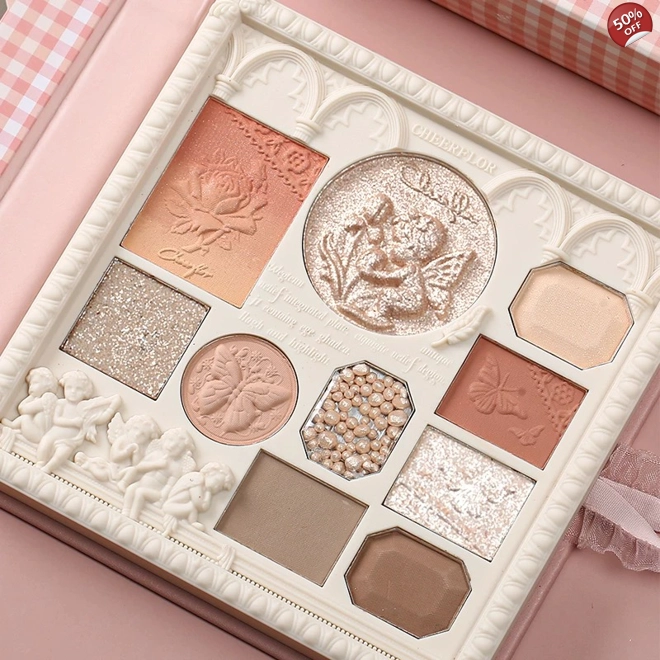product Image for Cheerflor Angel Relief Eye Shadow Blush Highlighter Nose Shadow 4 in 1, Korean Style Cosmetics
