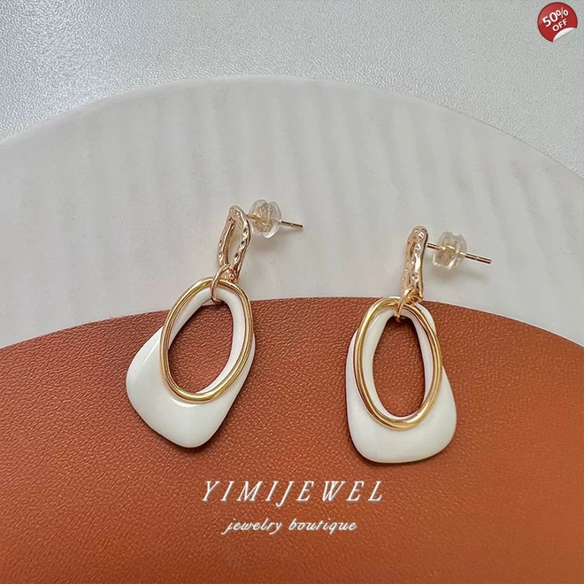 product Image for "Pure White Coast" Retro Bohemian Pain-Free Ear Clips, Ear Jewelry for Women, Unique Earrings