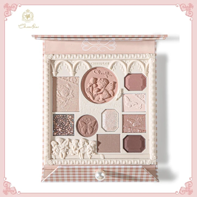 Additional Image for Cheerflor Angel Relief Eye Shadow Blush Highlighter Nose Shadow 4 in 1, Korean Style Cosmetics