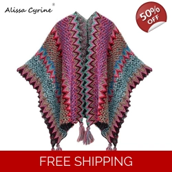 Bohemian Shawl for Women Photoshoot, Ethnic Style Fashion Outer Cape Coat