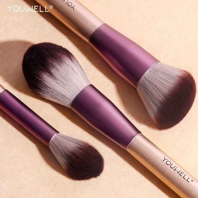 Additional Image for 12 Pieces Makeup Brush Set, Super Soft Bristles, Eyeshadow, Loose Powder, Contouring Brush, Beginner