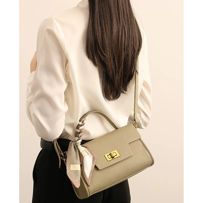 Additional Image for Genuine Leather Handbag Office Lady Hand-held Bag, Single Shoulder Bag, Women Crossbody Bag for Gift