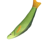 Interactive Soft Fish Shape Bite-resistant Cat Plush Chew Toy Filled With Catnip And Bell