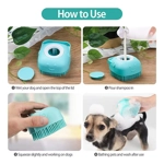 Portable Pet Bath Brushes Massage Shampoo Dispenser
