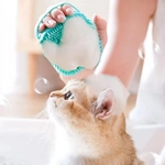 Portable Pet Bath Brushes Massage Shampoo Dispenser