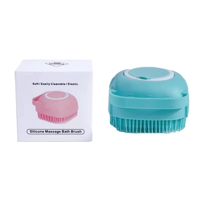 Portable Pet Bath Brushes Massage Shampoo Dispenser