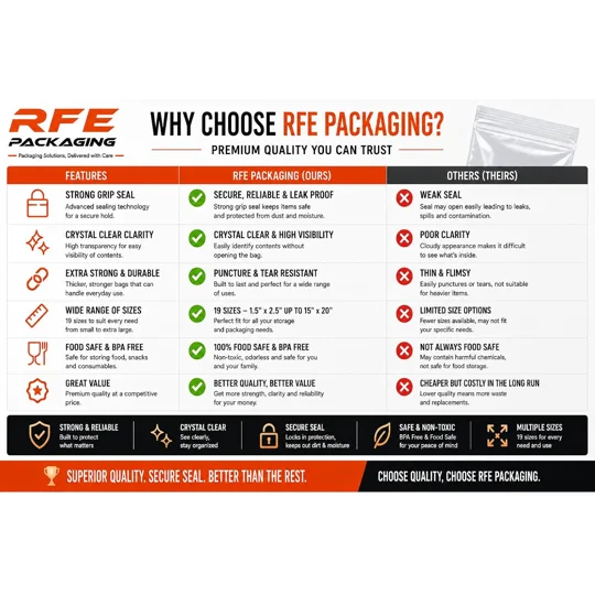 12.75" x 12.75" Grip Seal Bags