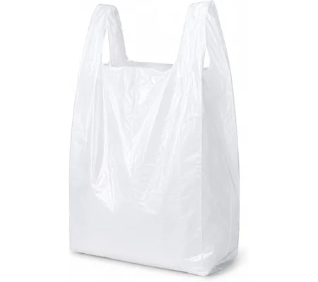 Medium White Plastic Vest Carrier Bags 10" x 15" x 18"