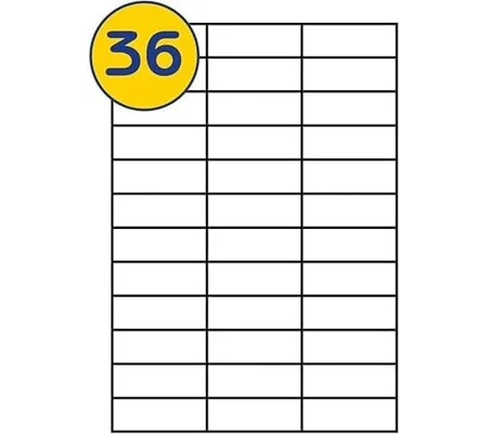 36 Labels Per Sheet Multipurpose A4 Label Sheets