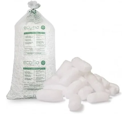 15 Cubic Feet EcoFlo Biodegradable Packing Peanuts - Protective Void Loose Fill