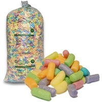 15 Cubic Feet EcoFlo MultiColour Biodegradable Packing Peanuts - Protective Void Loose Fill