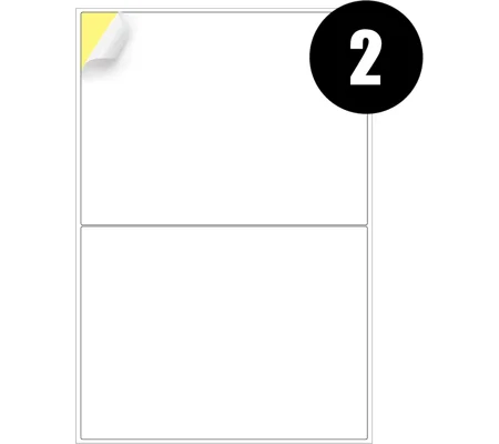 2 Label Per Sheet Multipurpose A4 Label Sheets