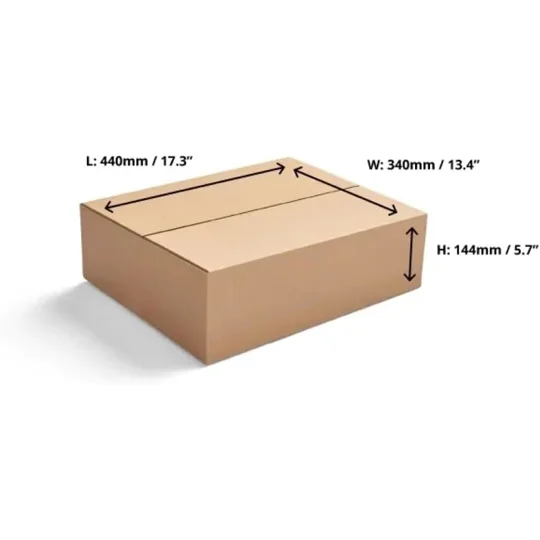17.5"x13.5"x5.7" Single Wall Cardboard Boxes 442 x 342 x 146mm