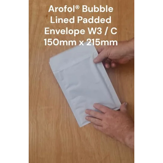 Arofol® 150mm x 215mm W3 / C Bubble Lined Padded Envelope Postal Bags