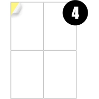 4 Label Per Sheet Multipurpose A4 Label Sheets