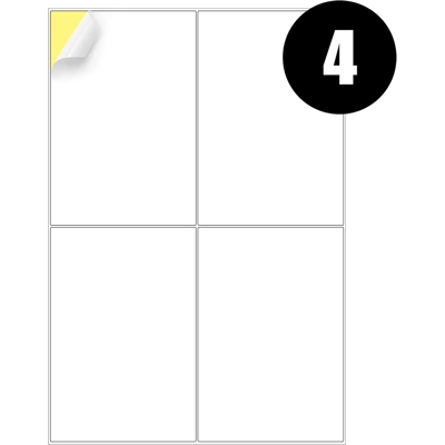 4 Label Per Sheet Multipurpose A4 Label Sheets