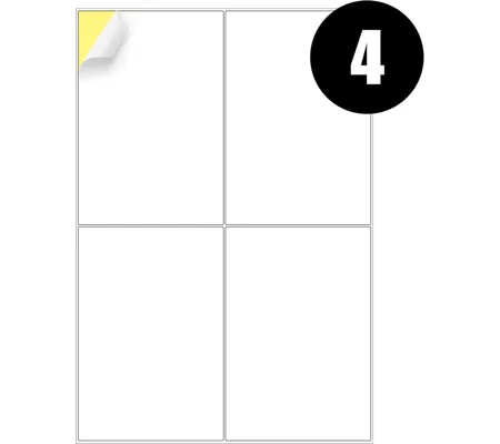 4 Label Per Sheet Multipurpose A4 Label Sheets