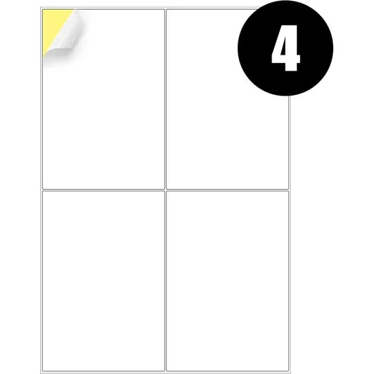 4 Label Per Sheet Multipurpose A4 Label Sheets