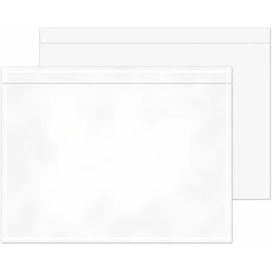 A6 Plain Document Enclosed Wallets Printed Peel & Seal Clear Plastic Envelopes