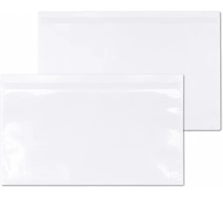 DL Plain Document Enclosed Wallets Plain Peel & Seal Clear Plastic Envelopes