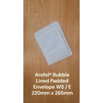Arofol® 220mm x 265mm W5 / E Bubble Lined Padded Envelope Postal Bags Arofol® 220mm x 265mm W5 / E Bubble Lined Padded Envelope Postal Bags