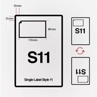 S11 A4 Integrated Labels 110 x 80mm Address Peel Off Dispa..