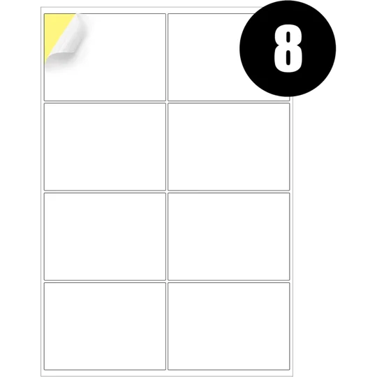 8 Labels Per Sheet Multipurpose A4 Label Sheets