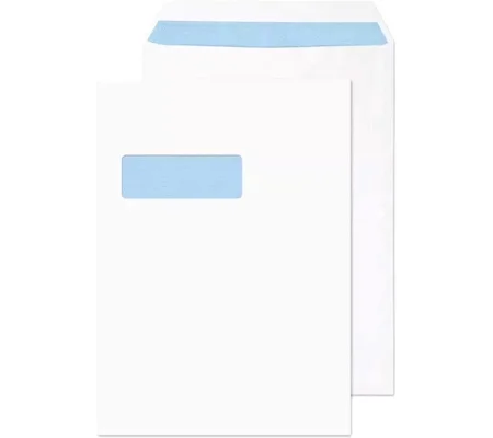 C4 White Window Self Seal Envelopes 324 x 229mm 90gsm