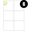 6 Labels Per Sheet Multipurpose A4 Label Sheets