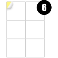 6 Labels Per Sheet Multipurpose A4 Label Sheets