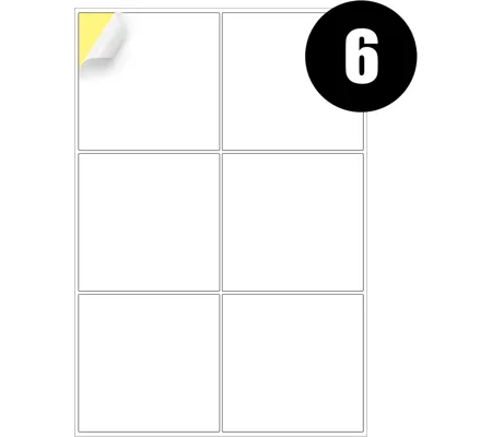 6 Labels Per Sheet Multipurpose A4 Label Sheets