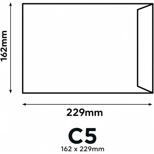 C5 / A5 Manilla Brown Mailing Envelopes Self Seal 80gsm 229 x 162mm