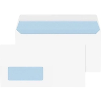 DL White Mailing Envelopes with Window Self Seal 80gsm 110 x 220mm