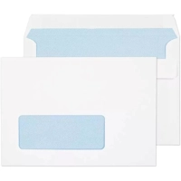 C6 / A6 White Mailing Envelopes with Window Self Seal 80gsm 114 x 162mm