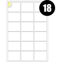 18 Labels Per Sheet Multipurpose A4 Label Sheets