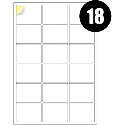 18 Labels Per Sheet Multipurpose A4 Label Sheets