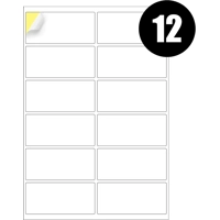 12 Labels Per Sheet Multipurpose A4 Label Sheets