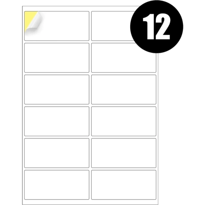 12 Labels Per Sheet Multipurpose A4 Label Sheets