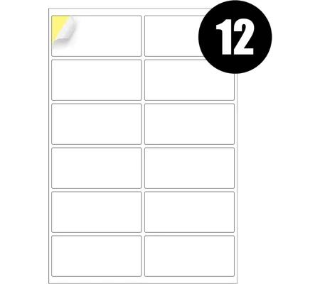 12 Labels Per Sheet Multipurpose A4 Label Sheets