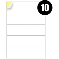 10 Labels Per Sheet Multipurpose A4 Label Sheets