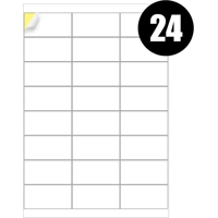 24 Labels Per Sheet Multipurpose A4 Label Sheets