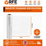 Clear 400mm x 250m Strong Heavy-Duty Stretch Film for Pallet Wrapping
